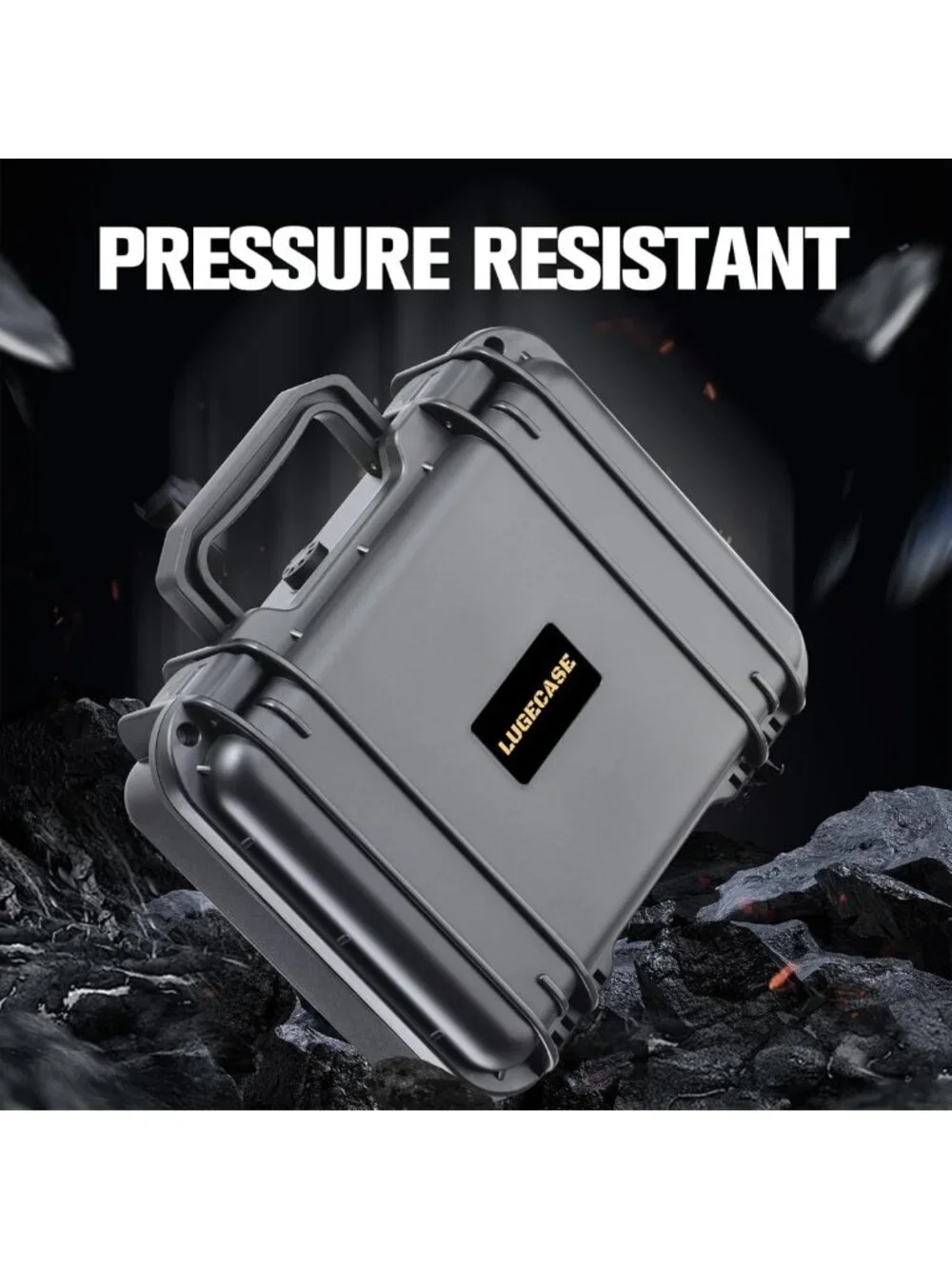 Waterproof Hard Case for Portable Projector - Travel Carrying Box & Tripod Stand